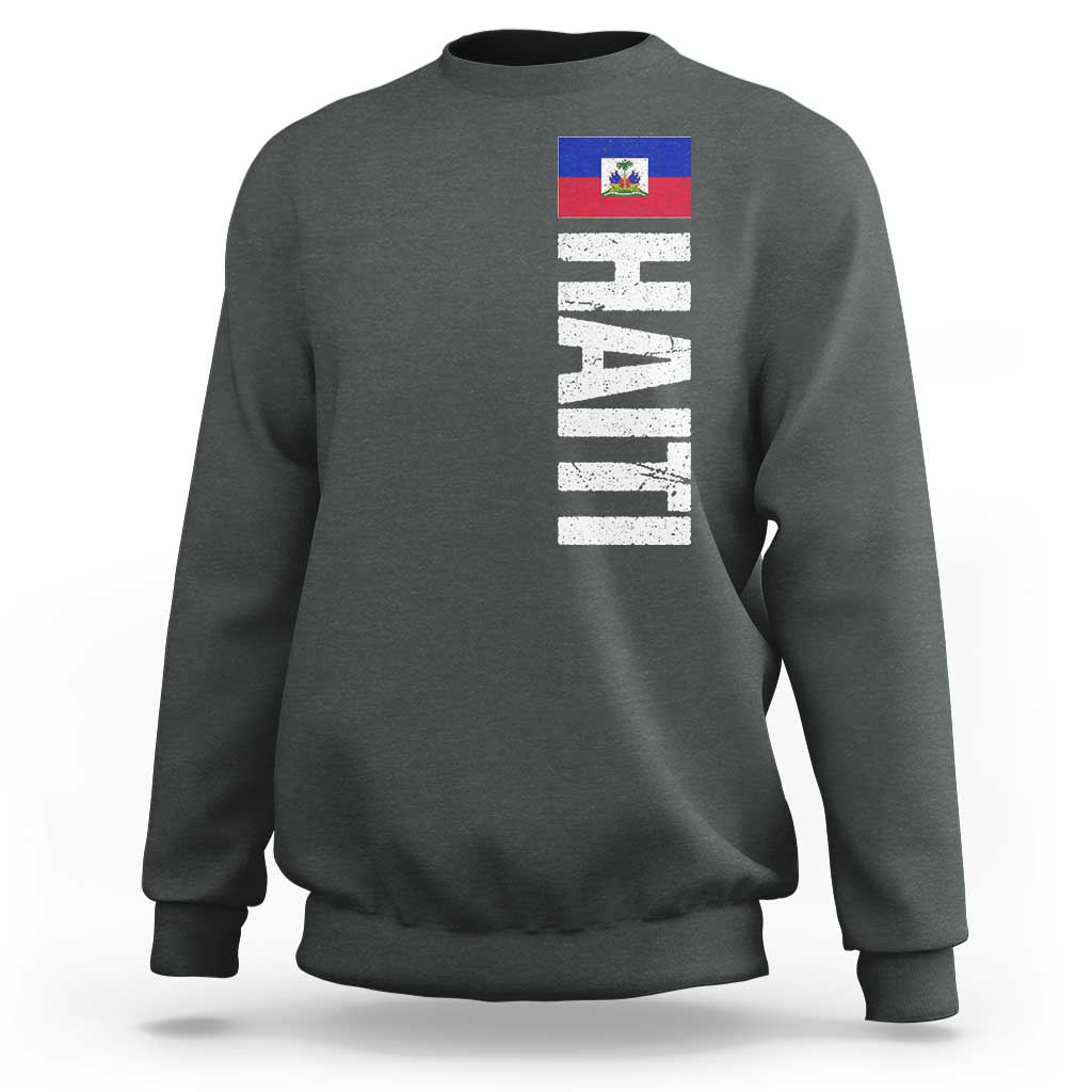 Vintage Haitian Flag Sweatshirt Proud Haitienne Haiti Independence 1804