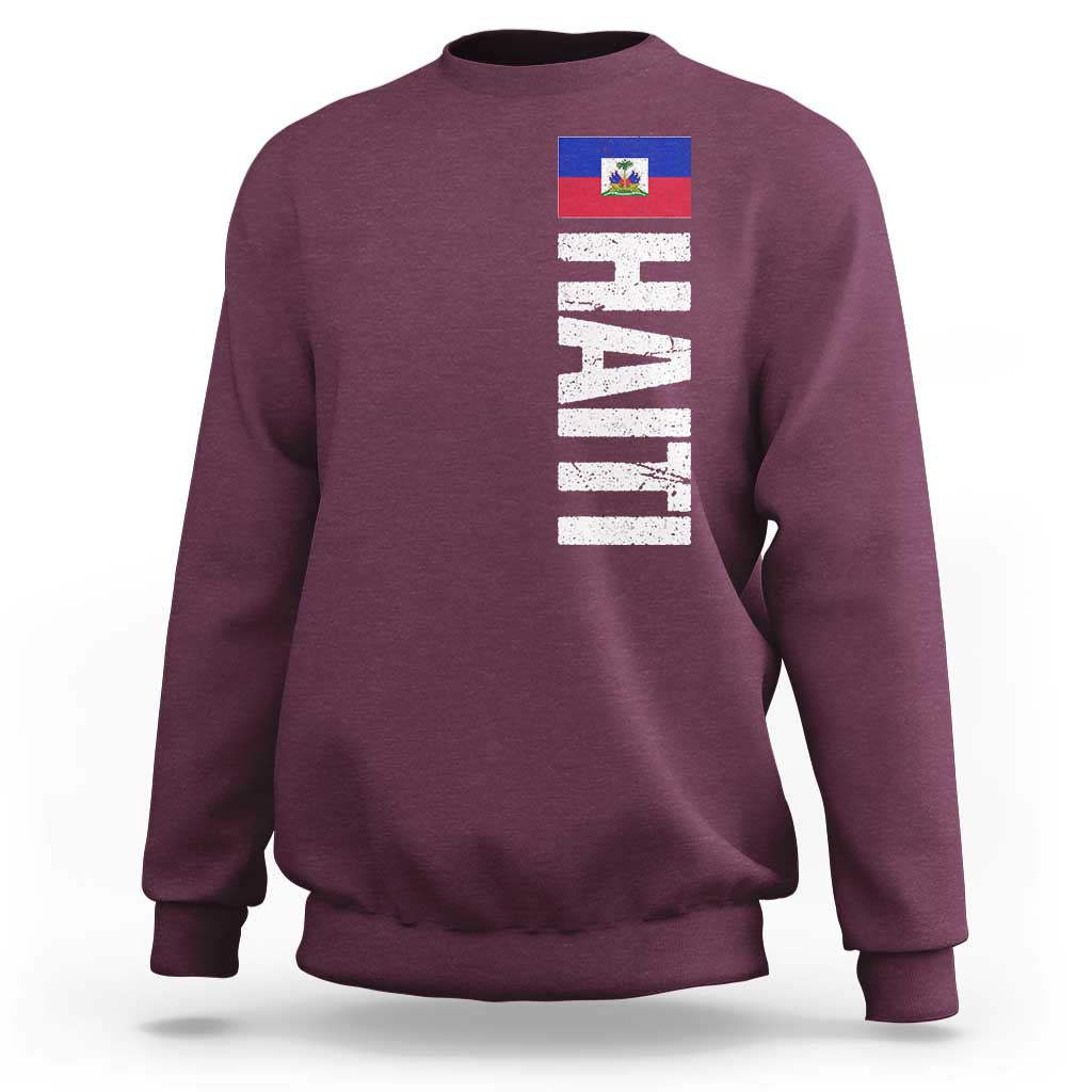 Vintage Haitian Flag Sweatshirt Proud Haitienne Haiti Independence 1804