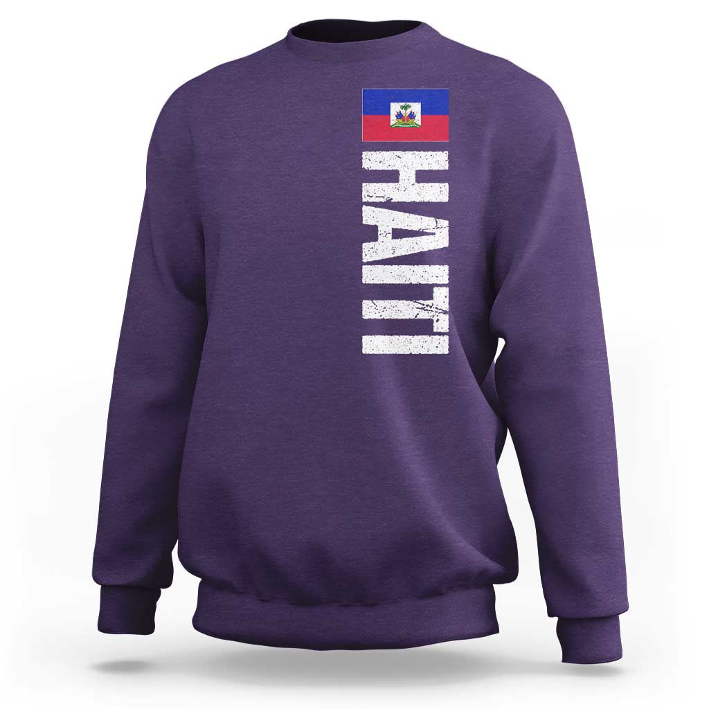 Vintage Haitian Flag Sweatshirt Proud Haitienne Haiti Independence 1804
