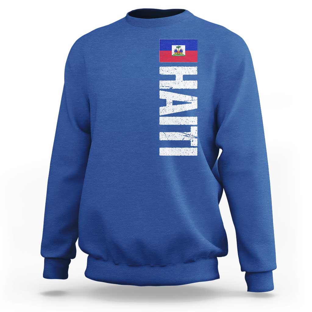 Vintage Haitian Flag Sweatshirt Proud Haitienne Haiti Independence 1804
