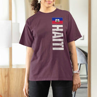Vintage Haitian Flag T Shirt For Women Proud Haitienne Haiti Independence 1804