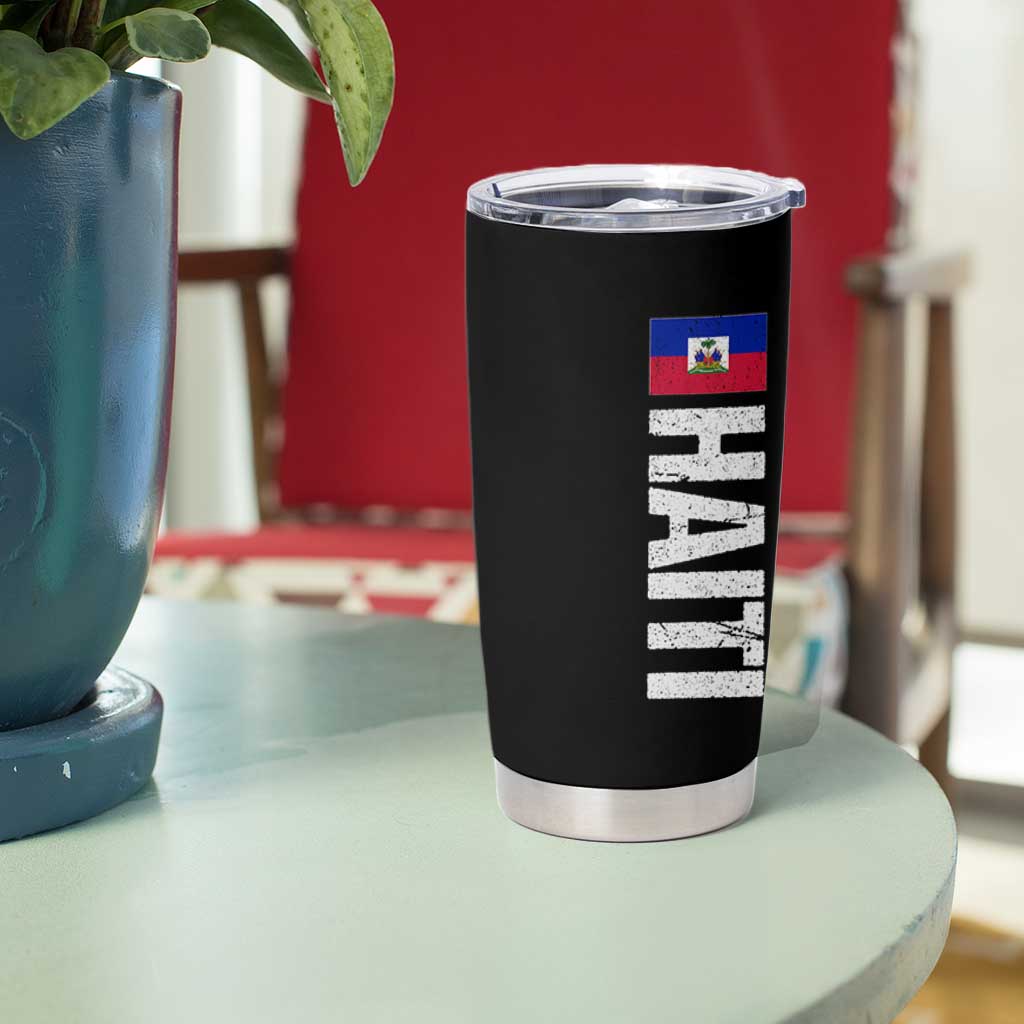 Vintage Haitian Flag Tumbler Cup Proud Haitienne Haiti Independence 1804