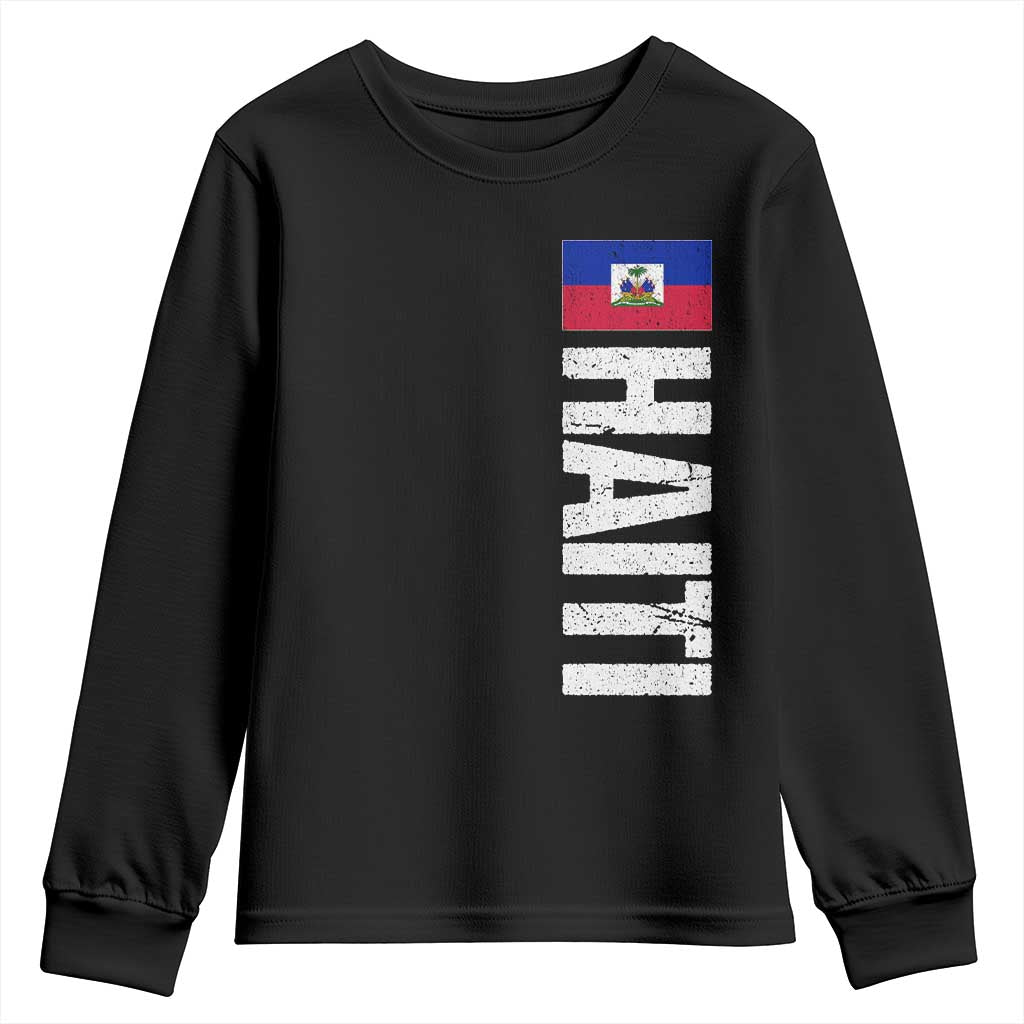 Vintage Haitian Flag Youth Sweatshirt Proud Haitienne Haiti Independence 1804