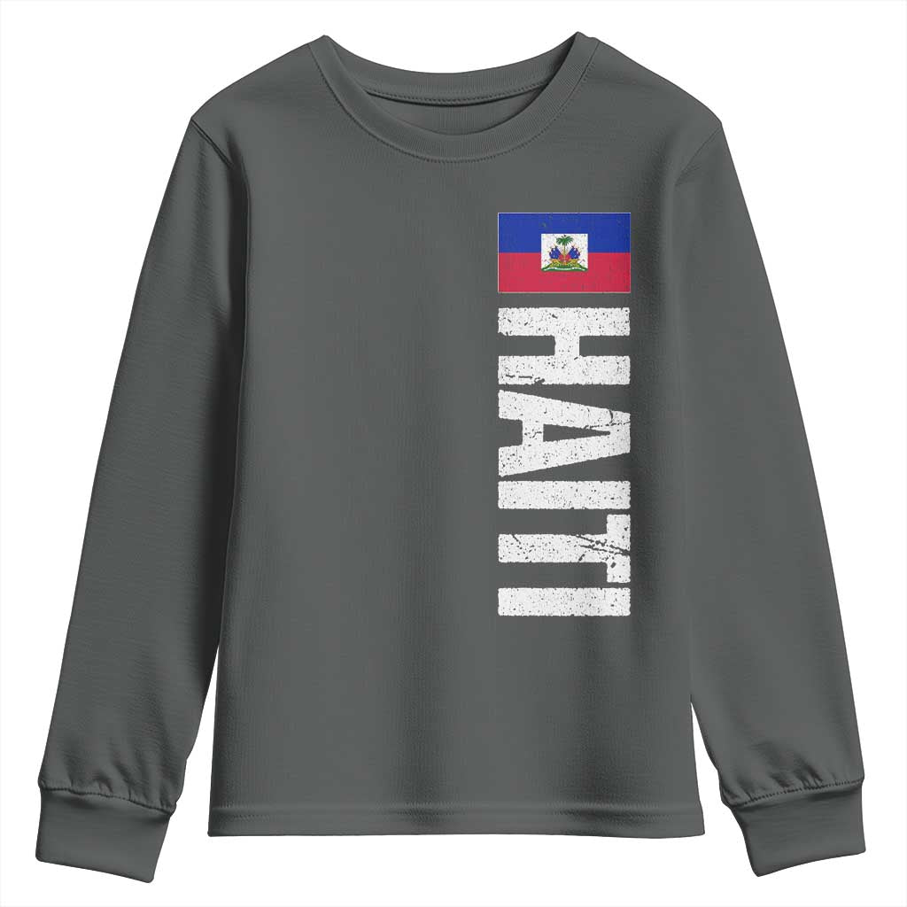 Vintage Haitian Flag Youth Sweatshirt Proud Haitienne Haiti Independence 1804
