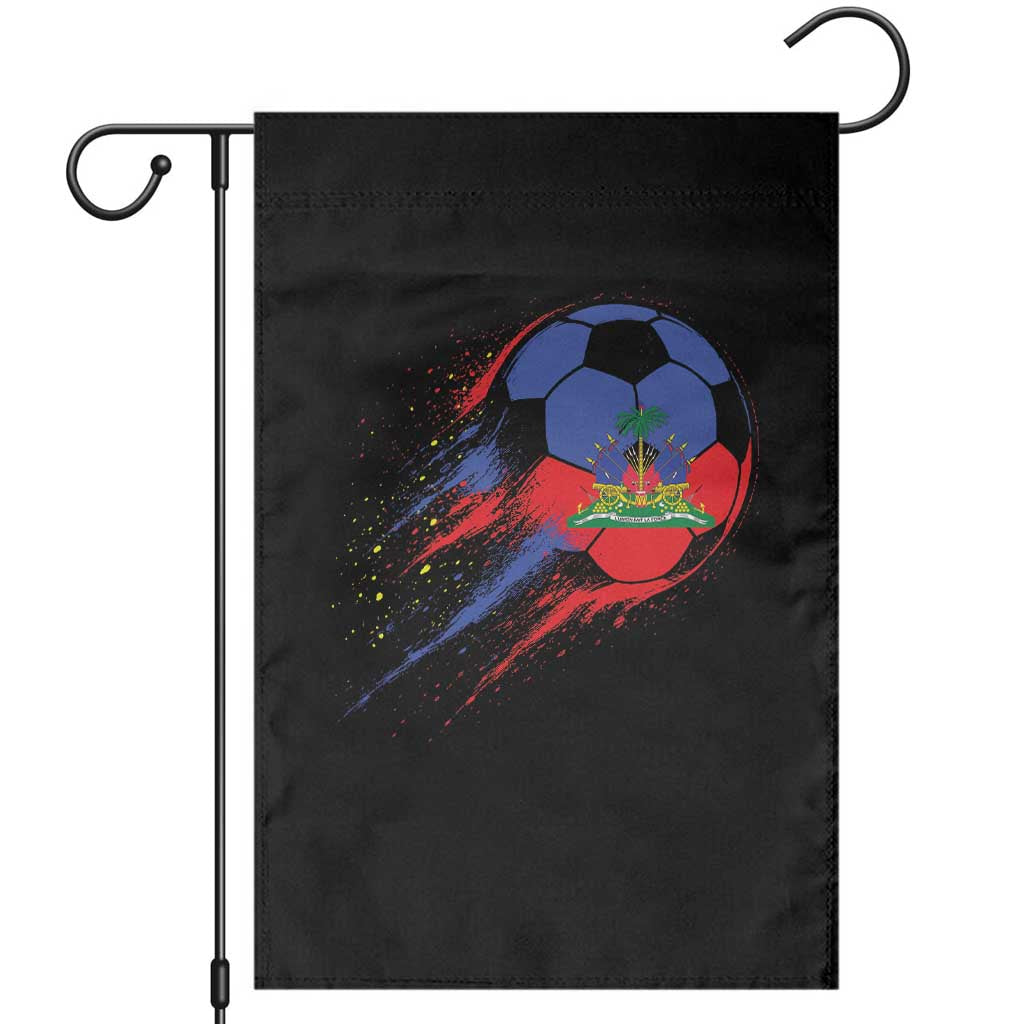 Haiti Soccer Ball Garden Flag Retro Vintage Watercolors Sport Haitian Flag Ayiti Pride