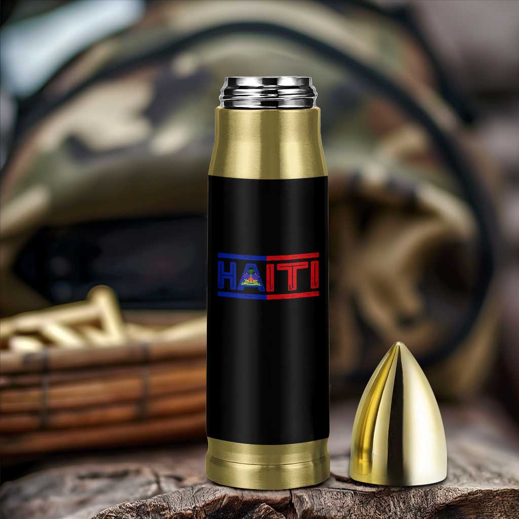 Haiti Flag Bullet Tumbler Vintage Haitian Pride Ayiti Roots