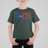 Haiti Flag T Shirt For Kid Vintage Haitian Pride Ayiti Roots