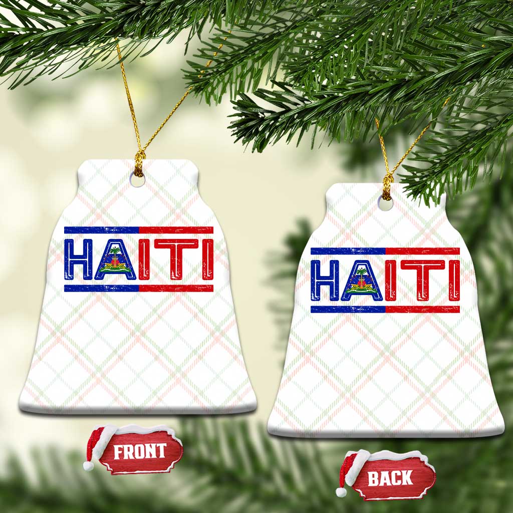 Haiti Flag Ceramic Ornament Vintage Haitian Pride Ayiti Roots