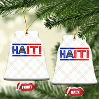 Haiti Flag Ceramic Ornament Vintage Haitian Pride Ayiti Roots