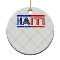 Haiti Flag Ceramic Ornament Vintage Haitian Pride Ayiti Roots