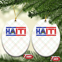 Haiti Flag Ceramic Ornament Vintage Haitian Pride Ayiti Roots