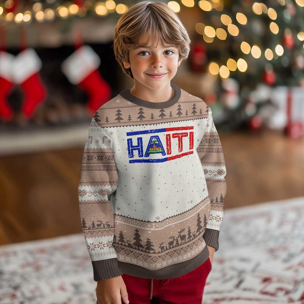 Haiti Flag Ugly Christmas Sweater Vintage Haitian Pride Ayiti Roots