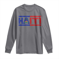 Haiti Flag Long Sleeve Shirt Vintage Haitian Pride Ayiti Roots