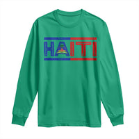 Haiti Flag Long Sleeve Shirt Vintage Haitian Pride Ayiti Roots