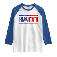 Haiti Flag Raglan Shirt Vintage Haitian Pride Ayiti Roots