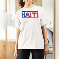 Haiti Flag T Shirt For Women Vintage Haitian Pride Ayiti Roots