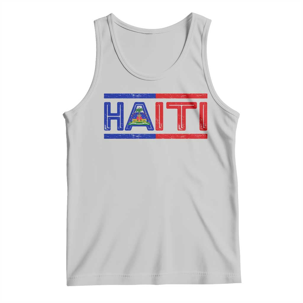 Haiti Flag Tank Top Vintage Haitian Pride Ayiti Roots
