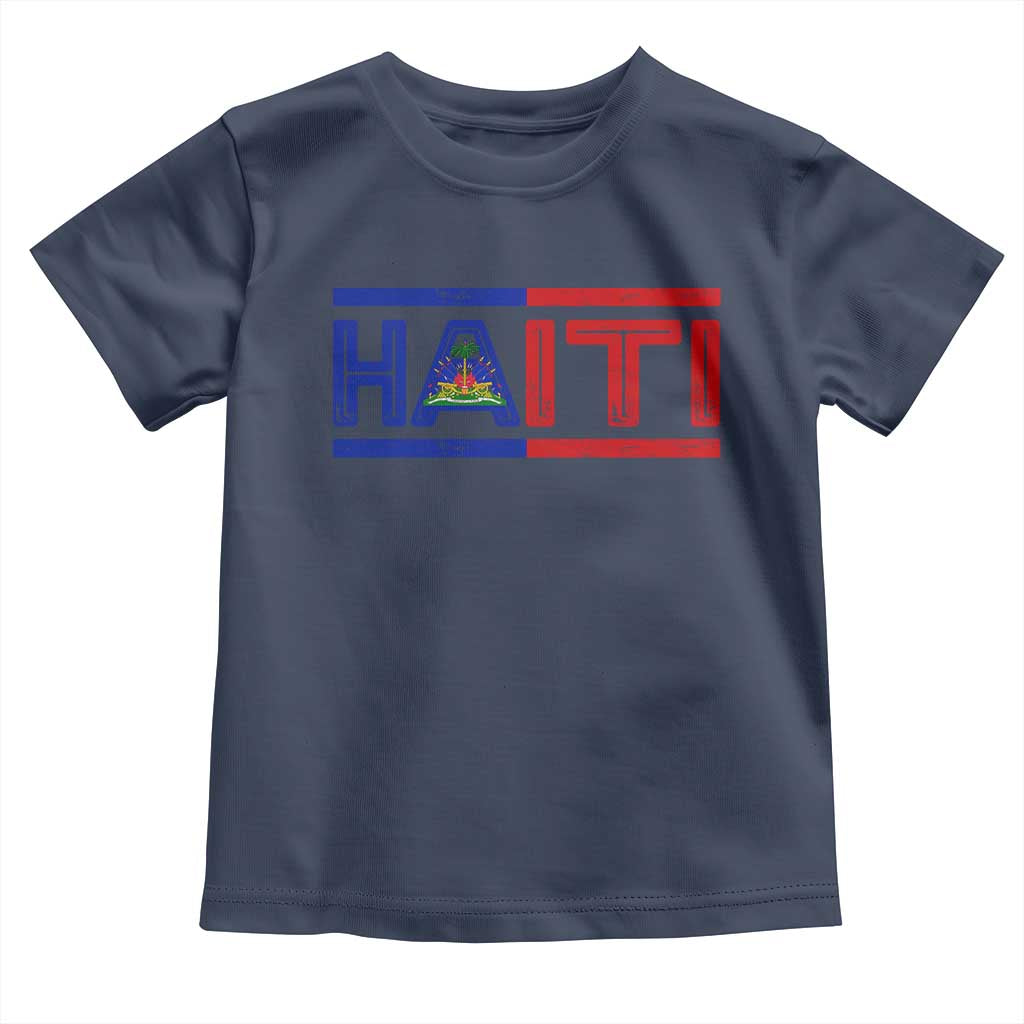 Haiti Flag Toddler T Shirt Vintage Haitian Pride Ayiti Roots