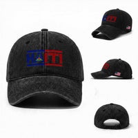 Haiti Flag Washed Cotton Baseball Cap Vintage Haitian Pride Ayiti Roots