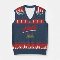 Retro Haiti V-Neck Knit Sweater Vest Haitian Gift Ayiti Roots