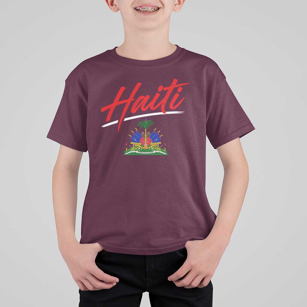 Retro Haiti T Shirt For Kid Haitian Gift Ayiti Roots