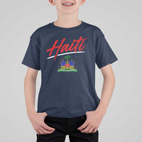 Retro Haiti T Shirt For Kid Haitian Gift Ayiti Roots
