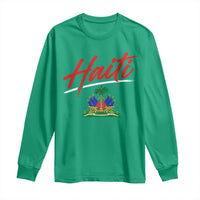 Retro Haiti Long Sleeve Shirt Haitian Gift Ayiti Roots