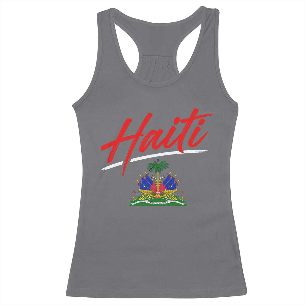Retro Haiti Racerback Tank Top Haitian Gift Ayiti Roots
