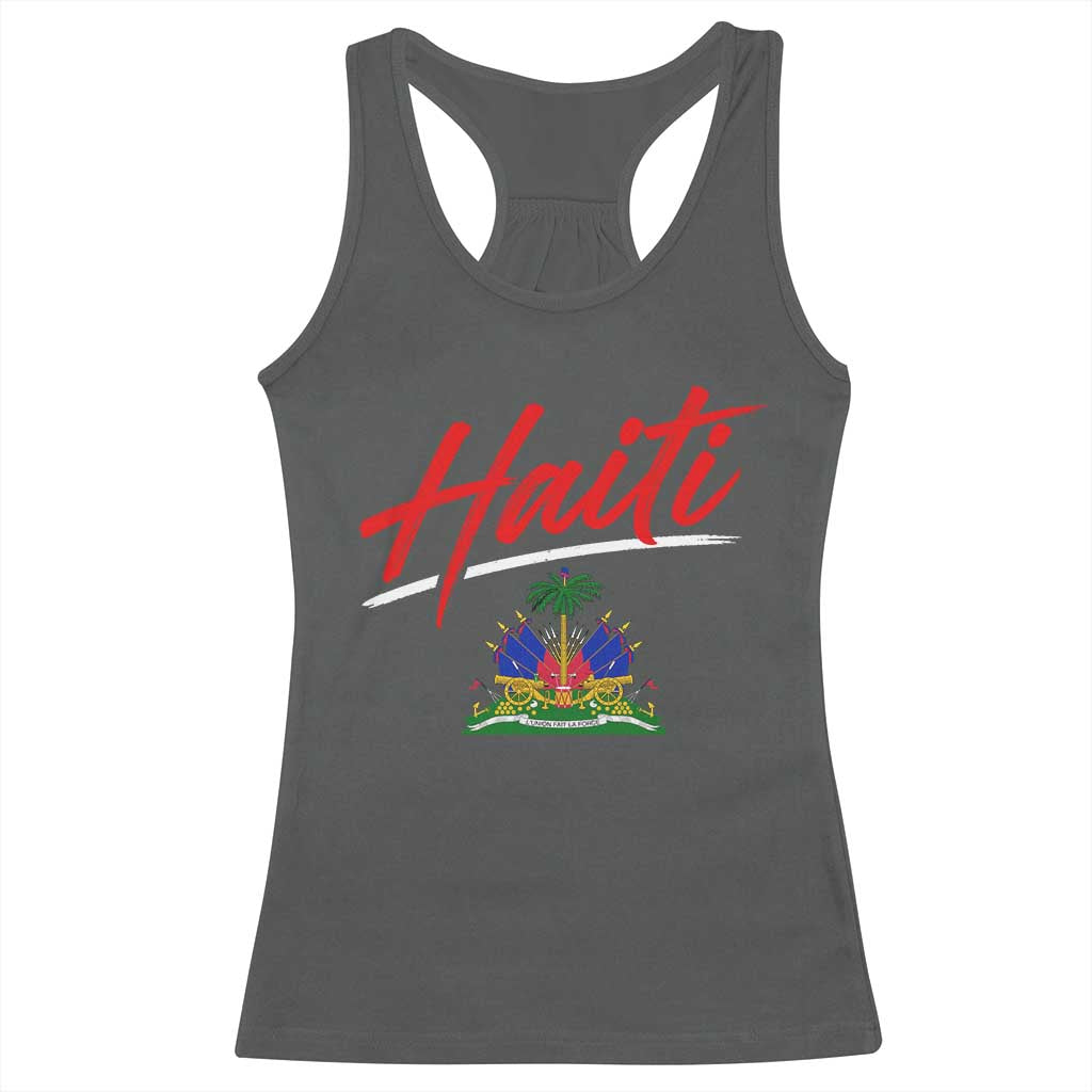 Retro Haiti Racerback Tank Top Haitian Gift Ayiti Roots