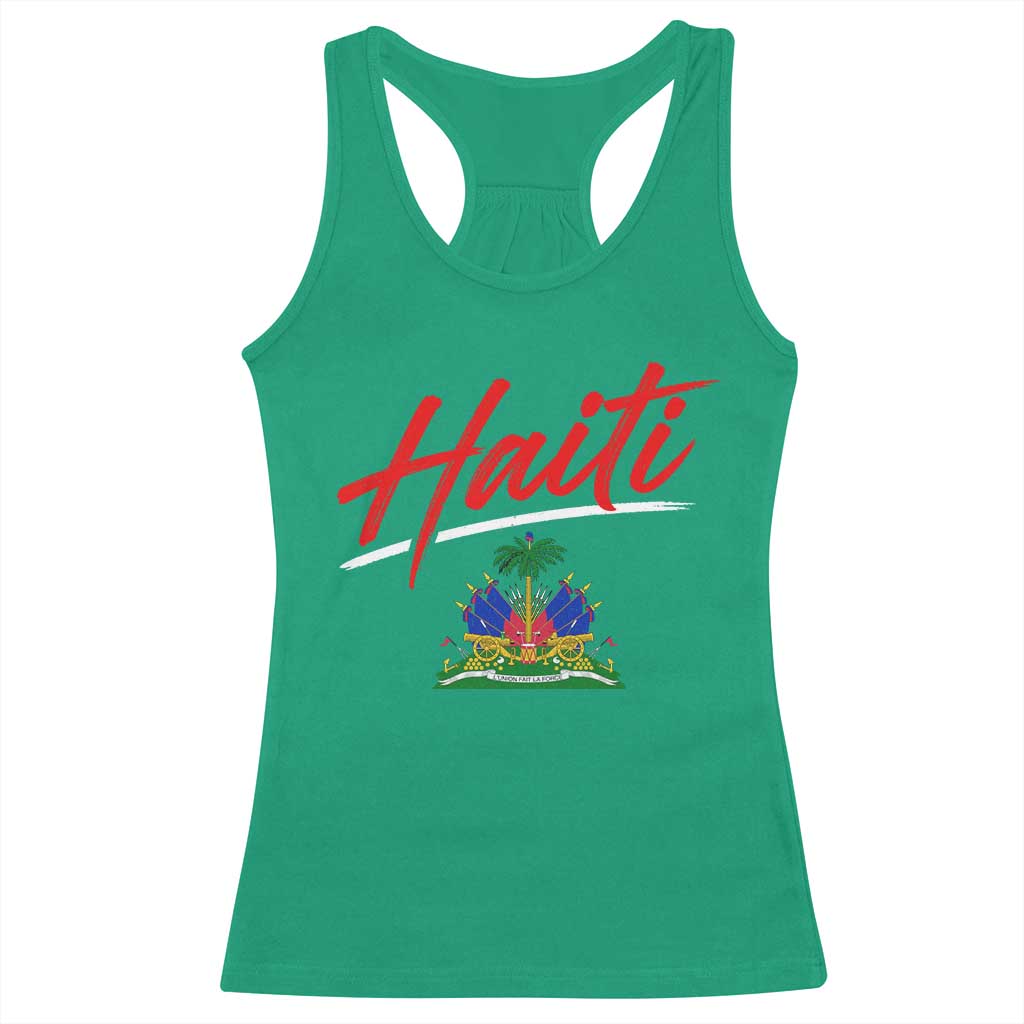 Retro Haiti Racerback Tank Top Haitian Gift Ayiti Roots