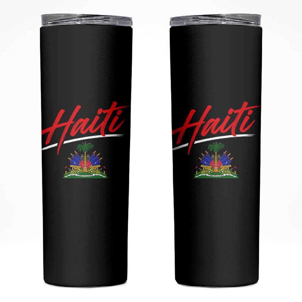 Retro Haiti Skinny Tumbler Haitian Gift Ayiti Roots