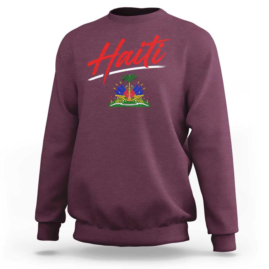 Retro Haiti Sweatshirt Haitian Gift Ayiti Roots