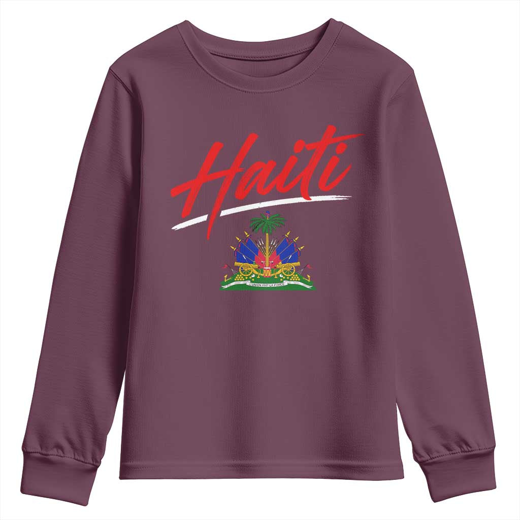 Retro Haiti Youth Sweatshirt Haitian Gift Ayiti Roots