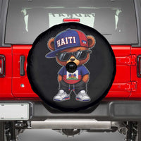 Cute Haiti Spare Tire Cover Hip Hop Teddy Bear Haitian Flag Ayiti Roots