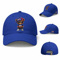 Cute Haiti Baseball Cap Hip Hop Teddy Bear Haitian Flag Ayiti Roots