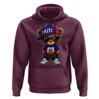Cute Haiti Hoodie Hip Hop Teddy Bear Haitian Flag Ayiti Roots