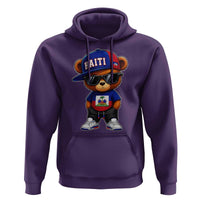 Cute Haiti Hoodie Hip Hop Teddy Bear Haitian Flag Ayiti Roots