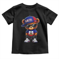 Cute Haiti Toddler T Shirt Hip Hop Teddy Bear Haitian Flag Ayiti Roots