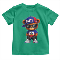 Cute Haiti Toddler T Shirt Hip Hop Teddy Bear Haitian Flag Ayiti Roots