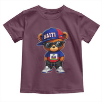 Cute Haiti Toddler T Shirt Hip Hop Teddy Bear Haitian Flag Ayiti Roots