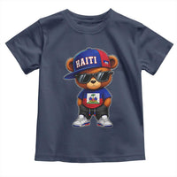 Cute Haiti Toddler T Shirt Hip Hop Teddy Bear Haitian Flag Ayiti Roots