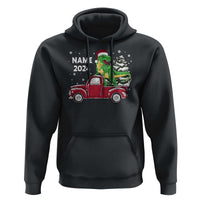 Personalized Dinosaur Christmas Hoodie Custom Name Merry Rexmas Xmas Pet Dino Trex Red Truck Family