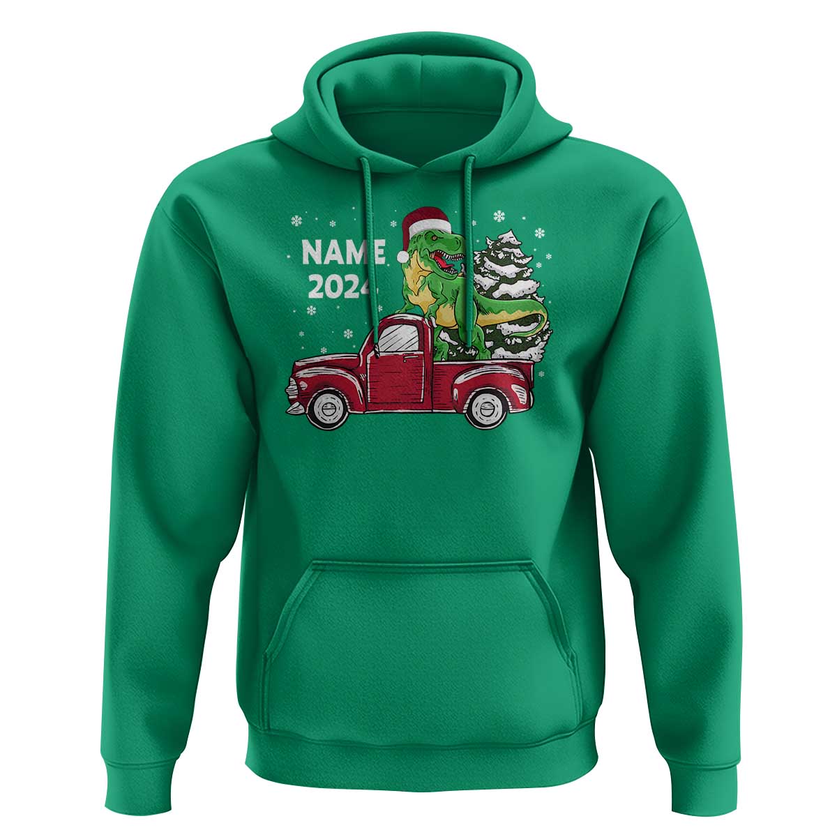 Personalized Dinosaur Christmas Hoodie Custom Name Merry Rexmas Xmas Pet Dino Trex Red Truck Family