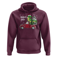 Personalized Dinosaur Christmas Hoodie Custom Name Merry Rexmas Xmas Pet Dino Trex Red Truck Family