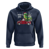 Personalized Dinosaur Christmas Hoodie Custom Name Merry Rexmas Xmas Pet Dino Trex Red Truck Family