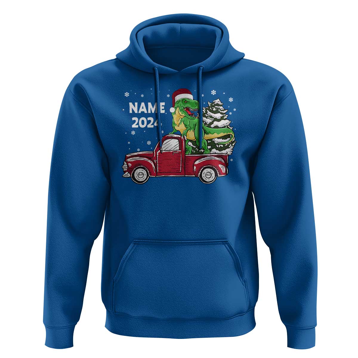 Personalized Dinosaur Christmas Hoodie Custom Name Merry Rexmas Xmas Pet Dino Trex Red Truck Family