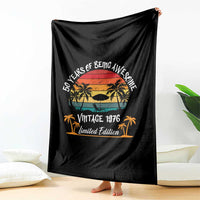 Vintage 50th Birthday Throw Blanket Retro 1976 Limited Edition 50 Year Old