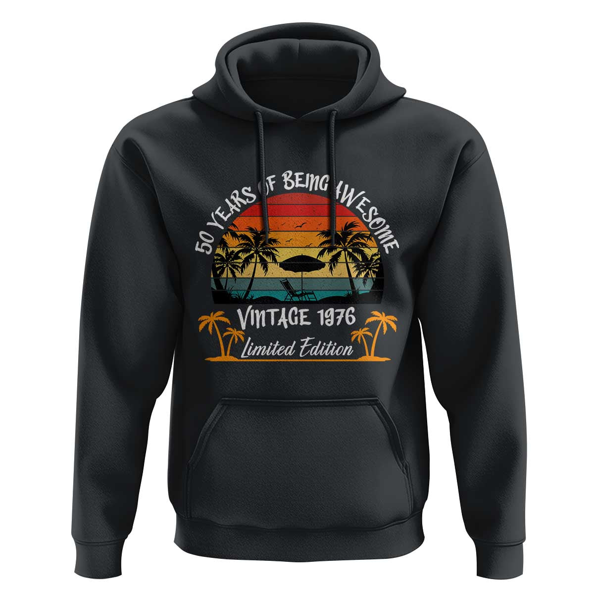 Vintage 50th Birthday Hoodie Retro 1976 Limited Edition 50 Year Old
