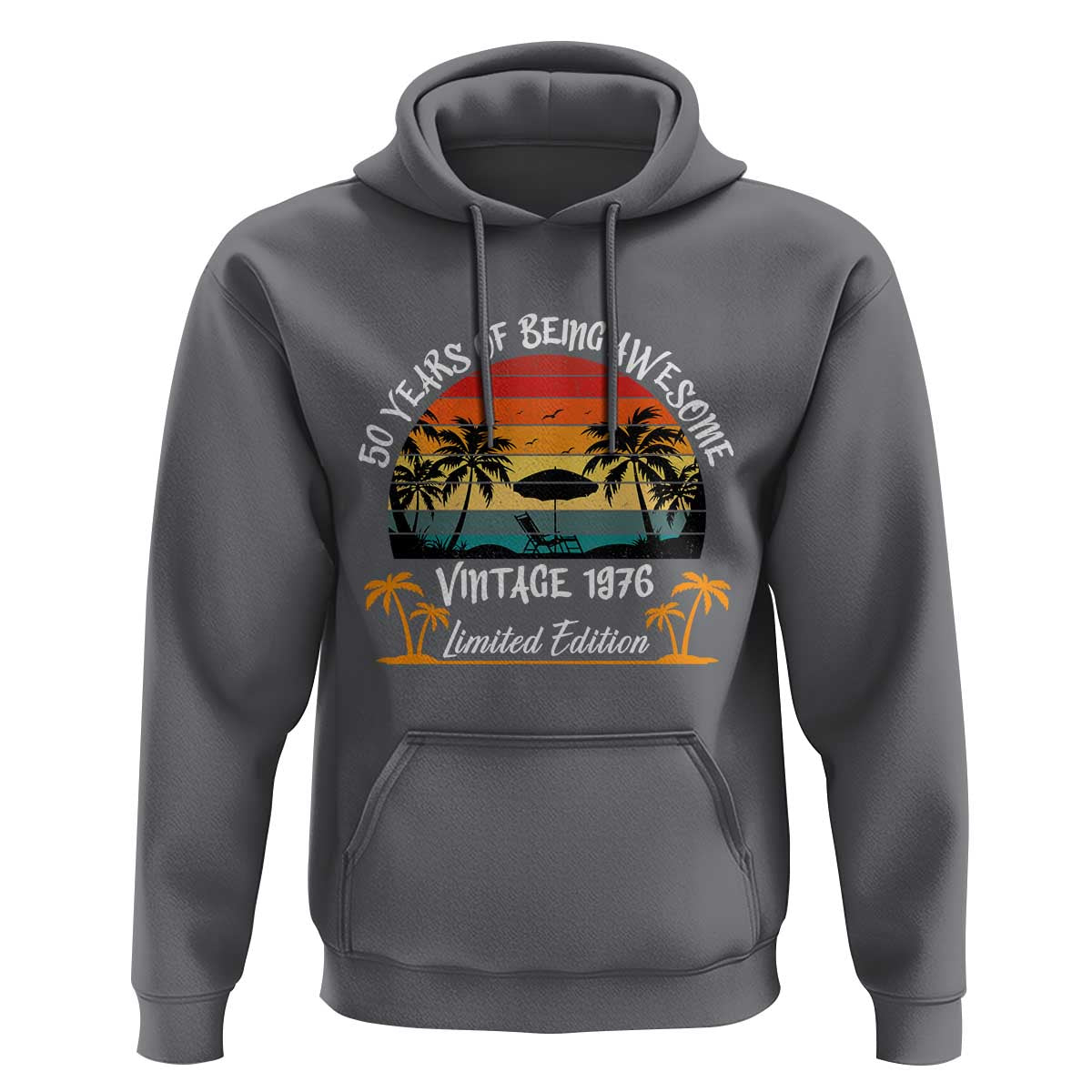 Vintage 50th Birthday Hoodie Retro 1976 Limited Edition 50 Year Old