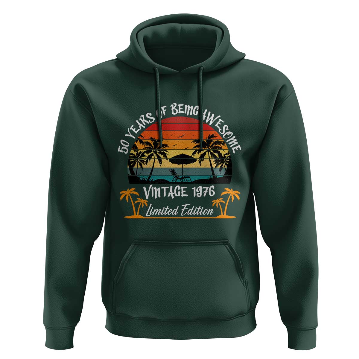 Vintage 50th Birthday Hoodie Retro 1976 Limited Edition 50 Year Old
